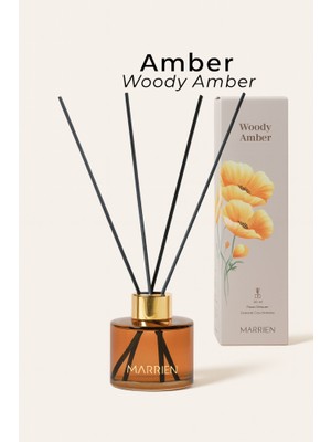 Marrien Woody Amber Çubuklu Oda Kokusu 100 ml- Kalıcı ve Dekoratif Yasemin & Amber