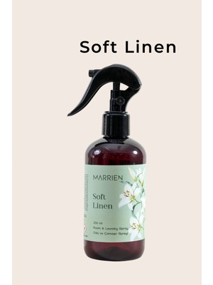 Marrien Soft Linen Oda Ve Çamaşır Spreyi 250 ml- Kalıcı ve Dekoratif Taze Keten Ferahlığı