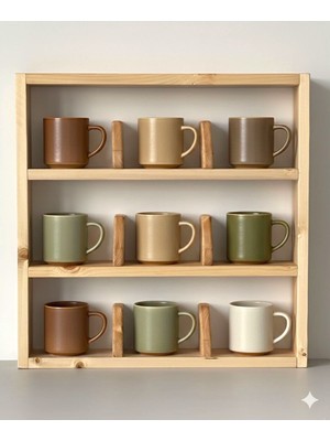 Doruk Ahşap Atölyesi Masif Ahşap Kupa Rafı