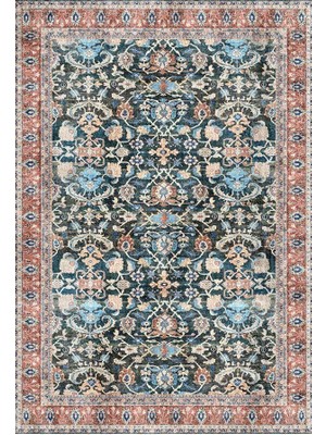 Çam Halı Anatolia 32-060 Etnik Eskitme Desenli Dokuma Tabanlı Yıkanabilir Şönil Salon ve Oda Halısı