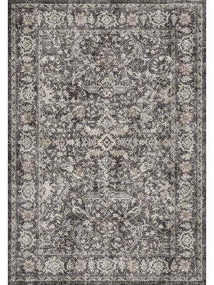 Çam Halı Anatolia 32-055 Etnik Eskitme Desenli Dokuma Tabanlı Yıkanabilir Şönil Salon ve Oda Halısı