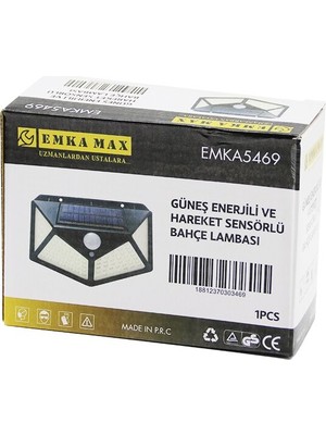 MERİVİA 4 Açılı   Solar - Hareket Sensörlü  Aplik Duvar Lambası  Dış Mekan   9.5 x 13.5cm (5405)