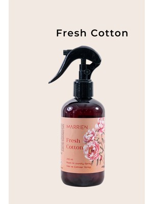 Marrien Fresh Cotton Oda ve Çamaşır Spreyi 250 Ml- Kalıcı ve Dekoratif  Temizlik ve Ferahlık Kokusu