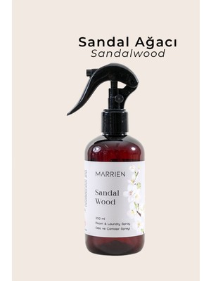 Marrien Sandalwood Oda ve Çamaşır Spreyi 250 Ml- Kalıcı ve Dekoratif  Odunsu & Baharatlı Notalar