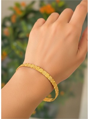 Kuyumcu Nurettin 8 gr (Gram) Papatya Desenli Çöp Bilezik Işçiliksiz Yatırımlık 22 Ayar Altın