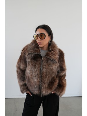 Özge Özgenç Premium Karışık Desenli Kürk