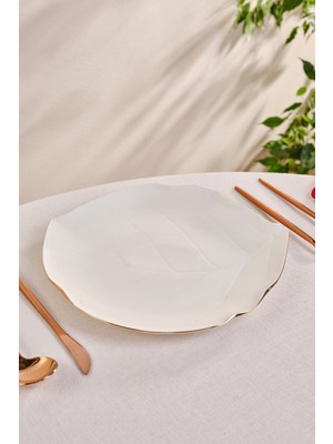 UltraMint Altın Kaplama 27 cm Servis Tabağı, Şık ve Dayanıklı Tasarım