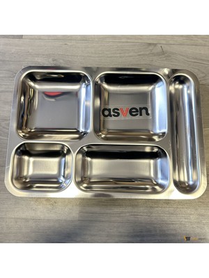 UltraMint Paslanmaz Çelik Tabldot Tabak Seti, 10 Adet, Sağlam ve Şık Tasarım