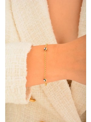 CEBECİ Cebeci 14 Ayar Nazarboncuklu Altın Bileklik