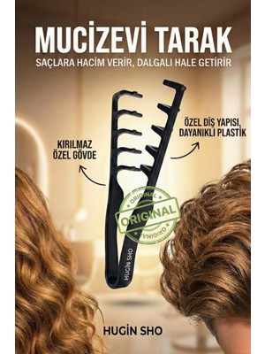 hugin sho Festilo Mucizevi Tarak 1 ADET Dalgalar ve Hacim Veren Plastik Saç Şekillendirme Tarağı