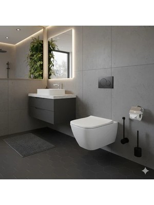 Geberit Smyle Square Rimfree Asma Klozet  + Geberit Klozet Kapağı