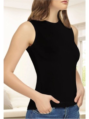 Kit Iç Giyim Tutku Elit 6'lı Pamuk -Elastan Penye Sıfır Kol Kadın Body - Atlet