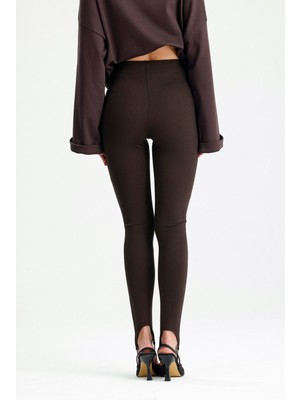 Rose Arya Kahve Paça Lastikli Tayt