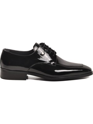 Ayk's Siyah Rugan Hakiki Deri Erkek Klasik Ayakkabı Fosco 3265 M