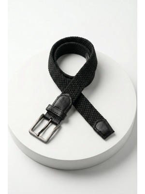 Abluka Online Erkek Elastik Örgü Kemer Siyah