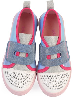 Bebbini Starry-Mavi Işıltılı  Kız Çocuk Sneaker-Spor Ayakkabı