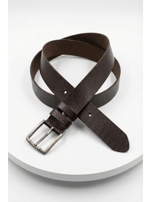 Abluka Online Erkek Klasik 4 cm Kemer Kahve