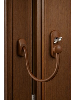 Doğalpen Çocuk Kilidi & Hırsız Emniyeti Pencere Kapı Kilidi Anahtarlı Çelik Halatlı