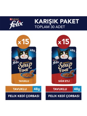 Felix Felıx Kedi Çorbası Karışık 30 Lu