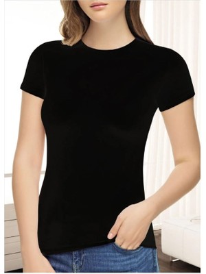 Kit Iç Giyim Tutku Elit 5'li Pamuk -Elastan Penye Yarım Kol Kadın Body - Atlet