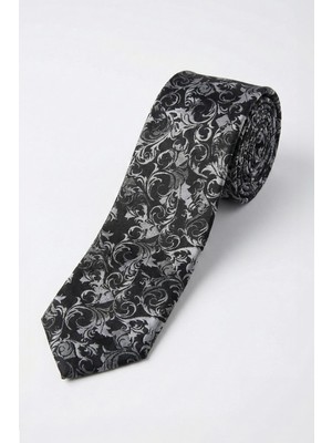 Sabri Özel Mıcrofıber Kravat Siyah