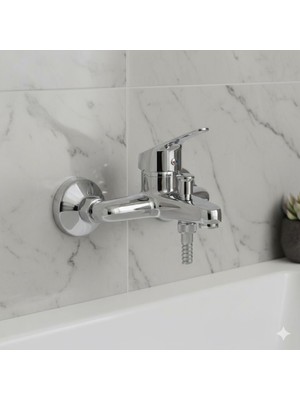 Sardıcı Banyo Duş Bataryası - Duvar Tipi %100 Pirinç Gövde, 5 Yıl Garantili