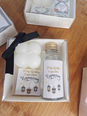 Seka Hoşgeldin Ya Şehri Ramazan  Hediyelik Kolonya Çikolata Mum 3 Adet