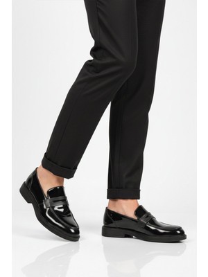 Ayakmod Siyah Rugan Hakiki Deri Erkek Casual Ayakkabı 986 M