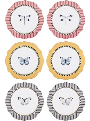 UltraMint 6'lı Pasta Tabak Seti, 20CM, Şık ve Kullanışlı Tasarım