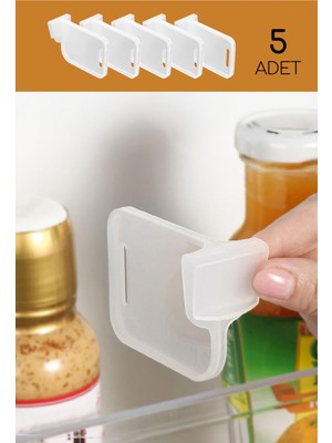 Nezih Case Buzdolabı Kapı Rafı ve Organizer Raf Şişe Eşya Sabitleyici Klips Devrilme Önleyici