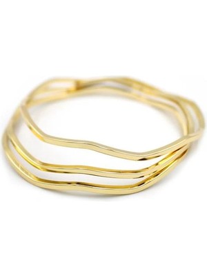 Remstdrk Zigzag Ajda BILEZIK-60MM - Altın