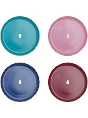 UltraMint Şık 4'lü Düz Tabak Seti, 20 Cm, Ev ve Misafirlik Için Ideal