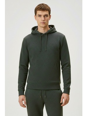 Sabri Özel Giotelli Yeşil Regular Fit Kapüşonlu Pamuk Karışımlı Erkek Eşofman Takımı