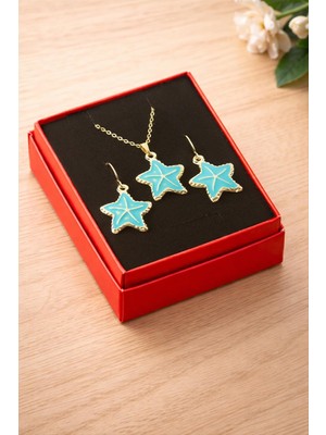 Freedom Store Deniz Yıldızı Mineli Kutulu Kolye Set