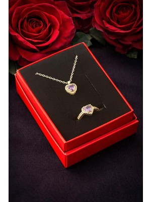 Freedom Store Pnr Kalp Zirkon Taşlı Set Koyle