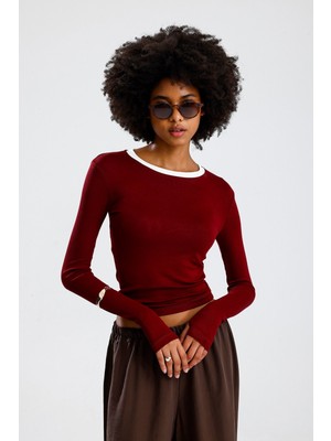 Rose Arya Bordo Garnili Parmak Badi