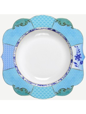 UltraMint Mavi Porselen Çukur Tabak 23,5 cm Şık ve Kullanışlı Ebat