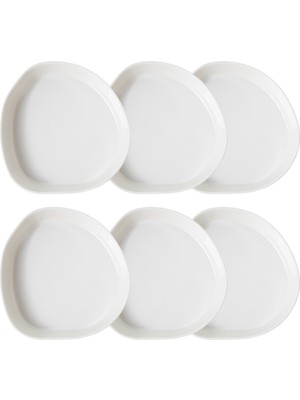 UltraMint Şık 6'lı 21CM Çukur Tabak Seti, Modern ve Kullanışlı Tasarım