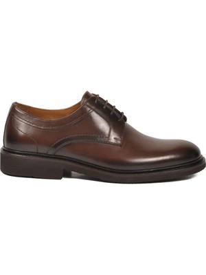 Ayakmod Kahve Hakiki Deri Erkek Klasik Ayakkabı 3520 M