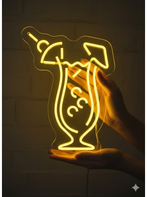 Neonled Limonata Kokteyl Neon LED Figür Dekoratif Aydınlatma