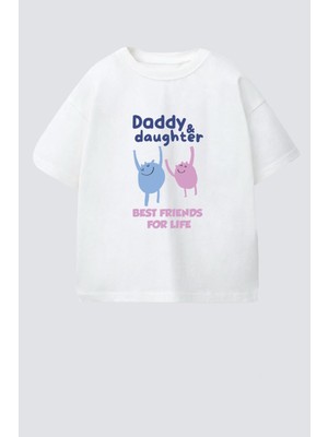 Monila Kız Çocuk Pamuklu Bisiklet Yaka Baskılı T-Shirt