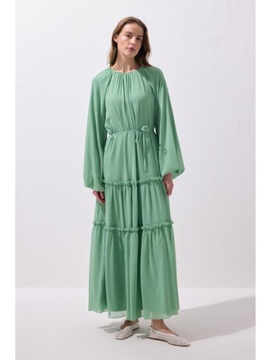 Kadriye Baştürk Julie Uzun Elbise Mint