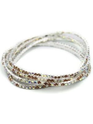 Remstdrk 6'lı Lastikli Bileklik - Kahverengi