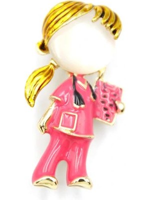 Remstdrk Hemşire Doktor Broş - Pembe