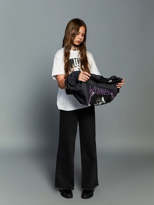 Lcw Siyah Wideleg Kız Çocuk Jean Pantolon