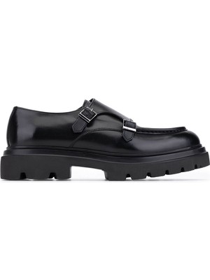 Tamer Tanca Erkek Hakiki Deri Siyah Casual Ayakkabı 1171 T70 Erk Ayk SK25-26 Sıyah