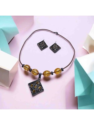 Lal Dizayn El Yapımı Boncuklu Kolye Uçlu Kolye