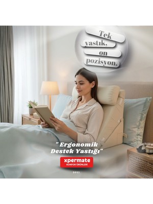 Xpermate Ergonomik Destek Yastığı – Baş, Sırt, Bel ve Bacak Desteği