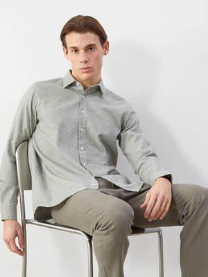 Lc Waikiki Yeni Sezon Regular Fit Uzun Kollu Armürlü Erkek Gömlek