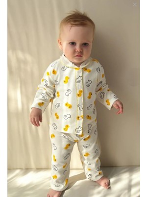 Buufuu Mevsimlik Çocuk Pamuklu Uzun Kollu Oya'li Alt Üst Takım